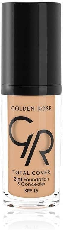 Golden Rose Total Cover Foundation & Concealer N.4 Beige - Oil-Free Full Coverage