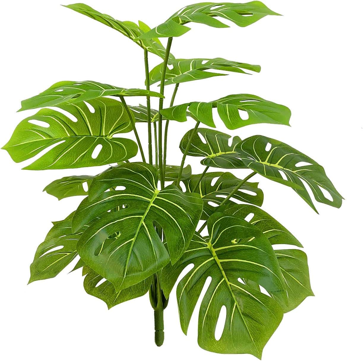 Greflou 25" Artificial Monstera Plant - Large Tropical Banana Leaves, Indoor/Outdoor Decor