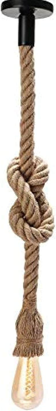 Modern Beige Hemp Pendant Rope Ceiling Lamp - Generic - 13x13x13 cm