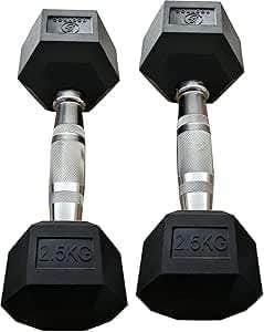 Hex Dumbbells - Rubber Encased Cast Iron Hand Weights and Optional 3 Tier Rack