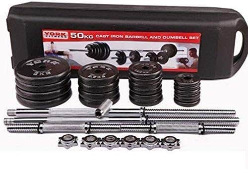 Sports Weights, 50 Kilos, Black