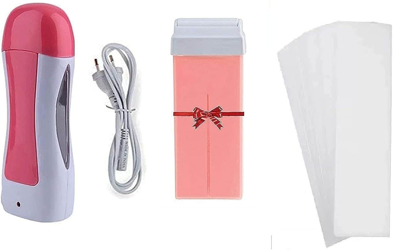 Roll on Wax Hair Removal Wax Kit | Wax Warmer Machine, Wax Refill Cartridge, Wax Strip | Full Wax Kit for Hair Removing and Waxing for Women Wax