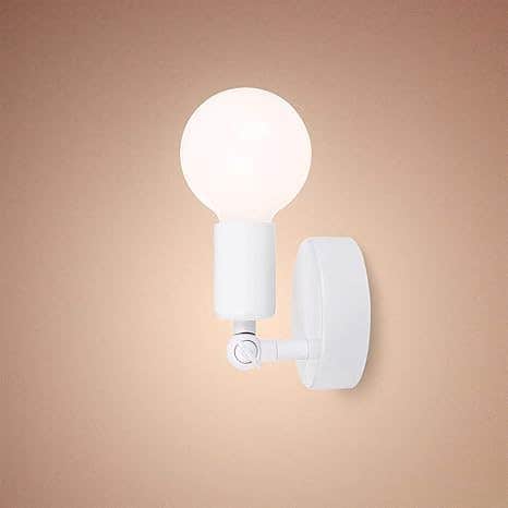 "Modern White Adjustable Wall Lamp, Rotating Head, Bathroom Vanity Lighting"