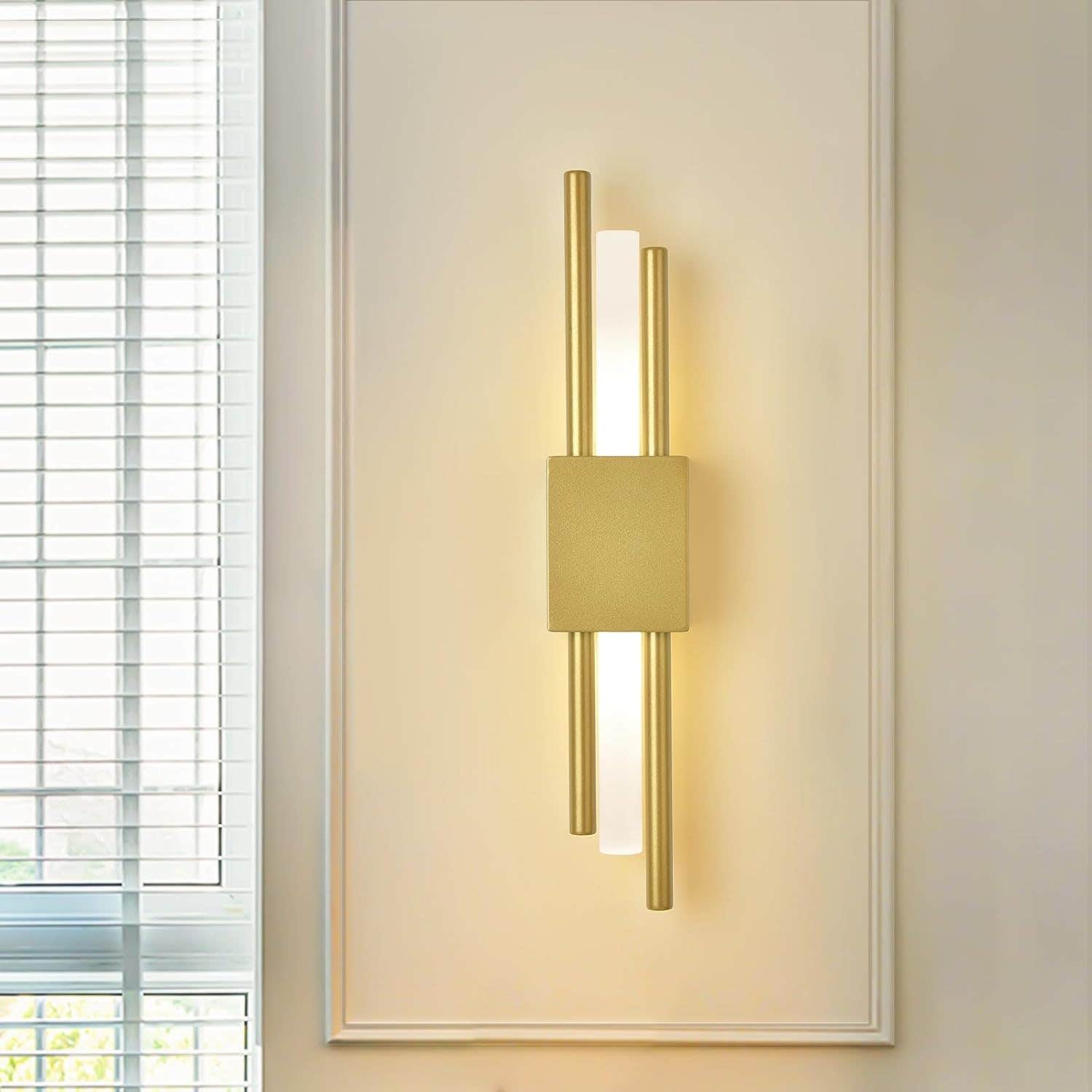 Modern Gold LED Wall Sconce with Silicone Shade - Contemporary Home Lighting