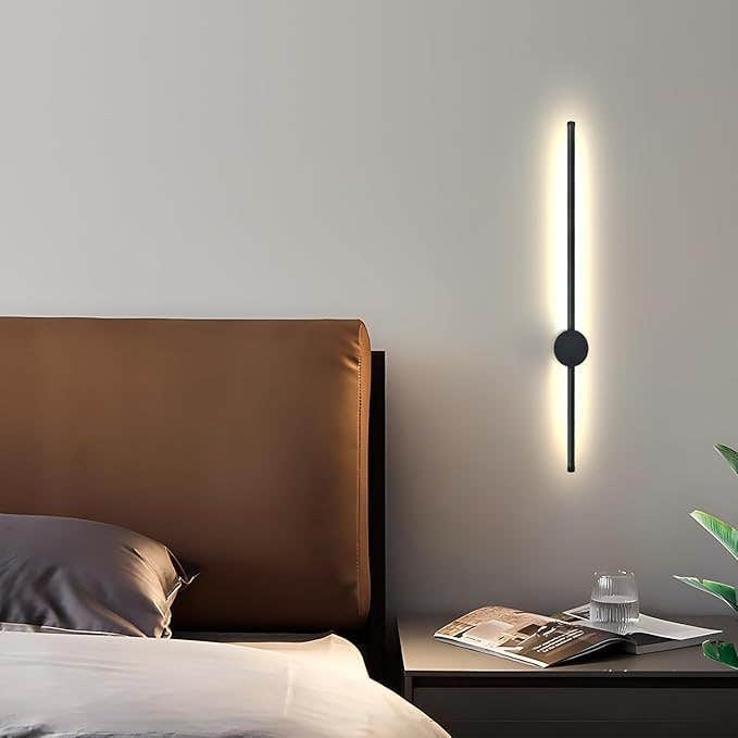 Modern Black LED Wall Sconce Light - 3 Color Options - Contemporary Design for Hallways and Living Rooms - Model LWB9005