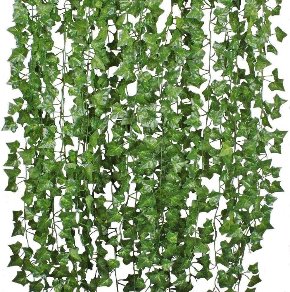 SO CAL PRO Artificial Ivy Greenery Vines - Eucalyptus Garland Wedding Decor (6 Strands)