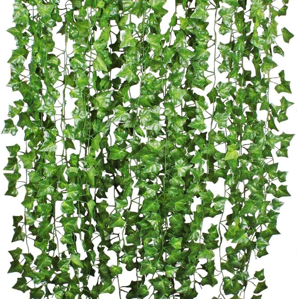 Artiflr Artificial Ivy Vine Garland - 84 Ft, 12 Strands - Wedding Garden Decor