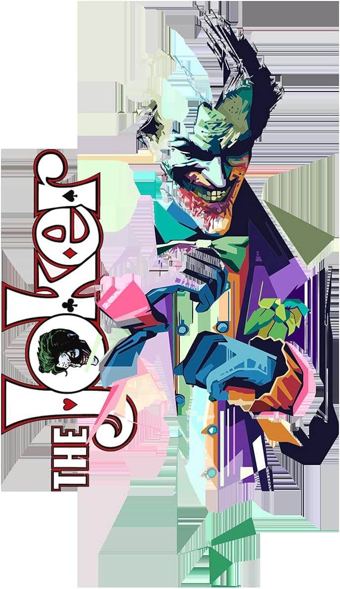 Joker-themed notebook, 50 sheets, A5 size - wooden cover - Multicolor
