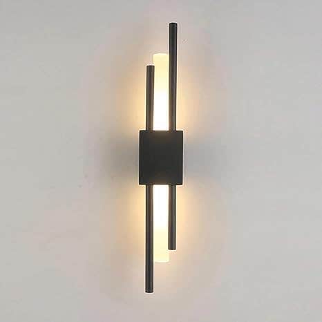 Generic Modern Black LED Wall Light - 120cm Linear Sconce, Warm White Ambient Lighting