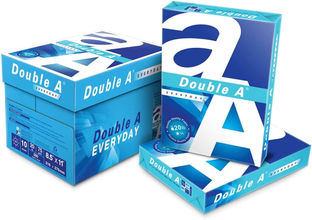 Double A A4 Copy Paper, Blue, 454 Sheets, 20 lb Weight