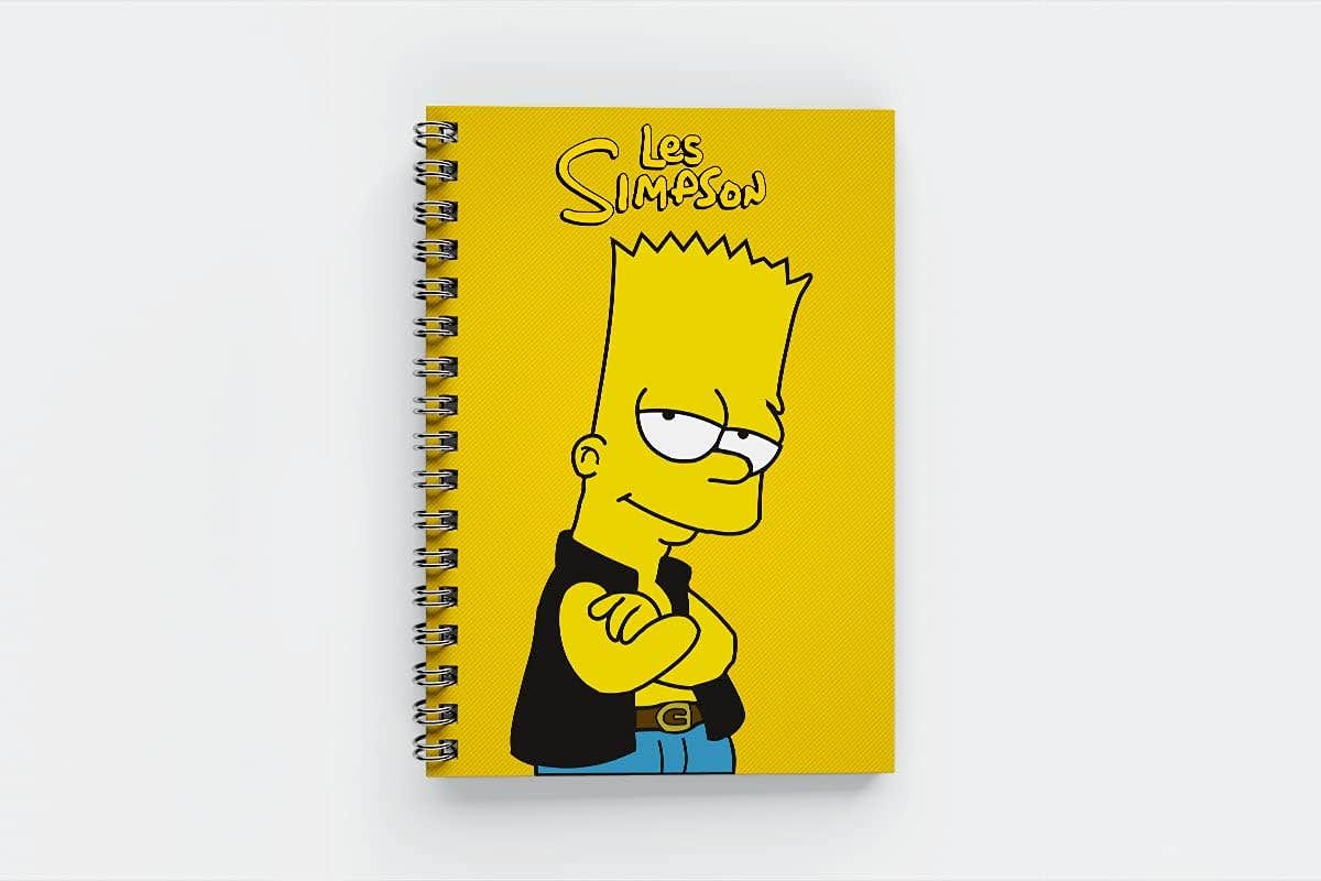 Simpson Notebook with Wooden Cover, 100 Sheets, A5 - Yellow