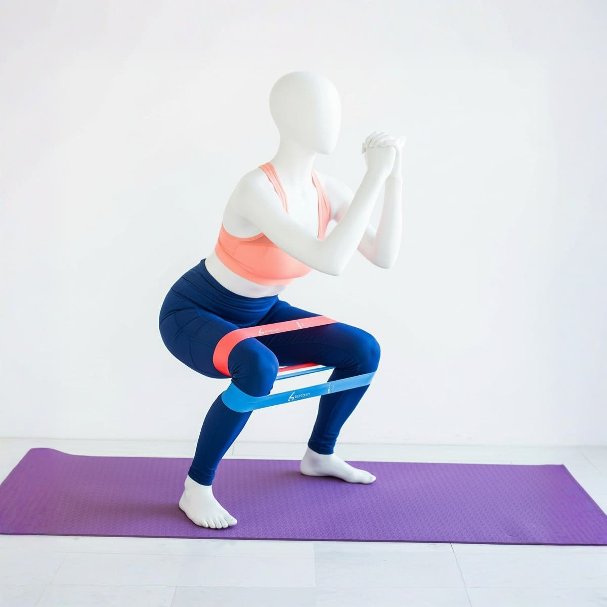 SoftGym Resistance Bands Set for Full Body Workout & Strength Training - 5 Levels