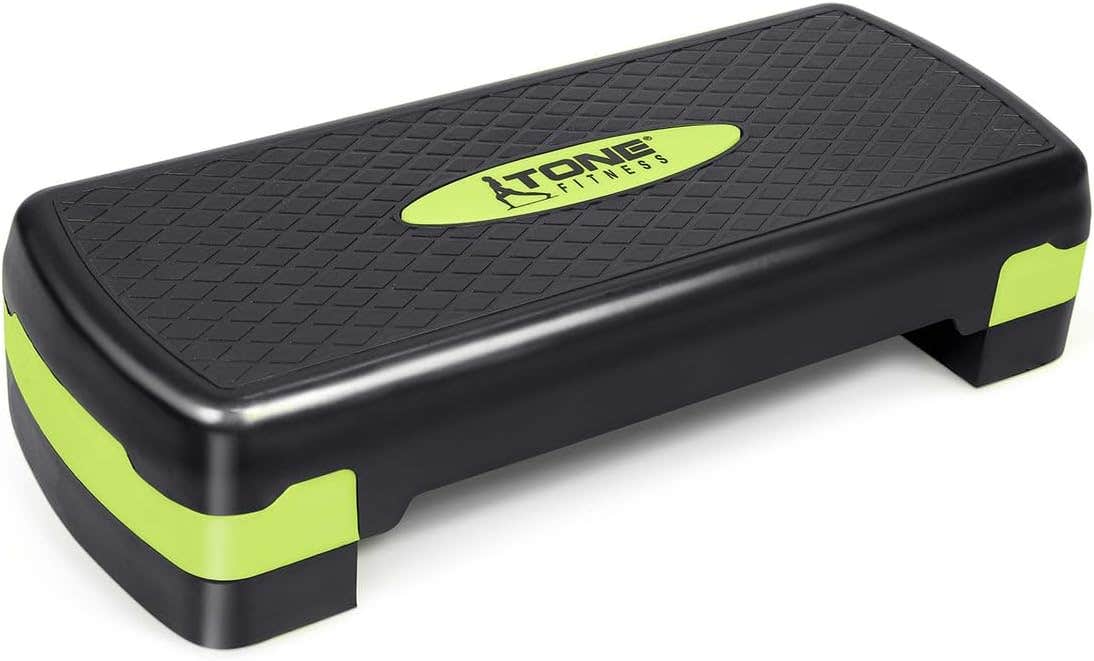 Adjustable from 4” to 6”, Exercise Stepper with Risers for Home Gym Cardio Strength Training