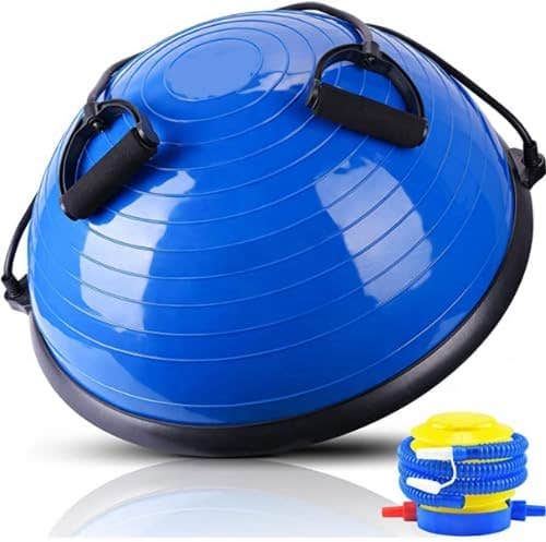 CA Exercise Ball Trainer with Resistance Bands | Stability Workout & Yoga Fitness | Home Gym Equipment