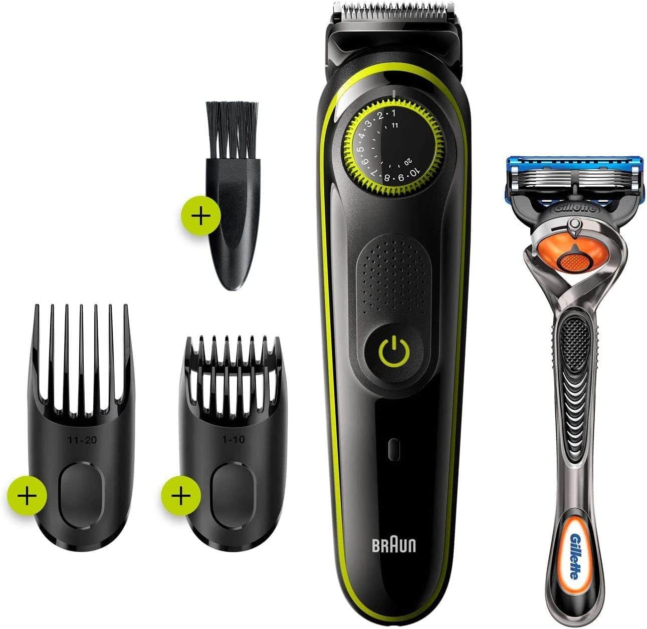 Braun BT3241 Beard Trimmer with Precision Dial and Gillette Fusion 5 ProGlide Razor