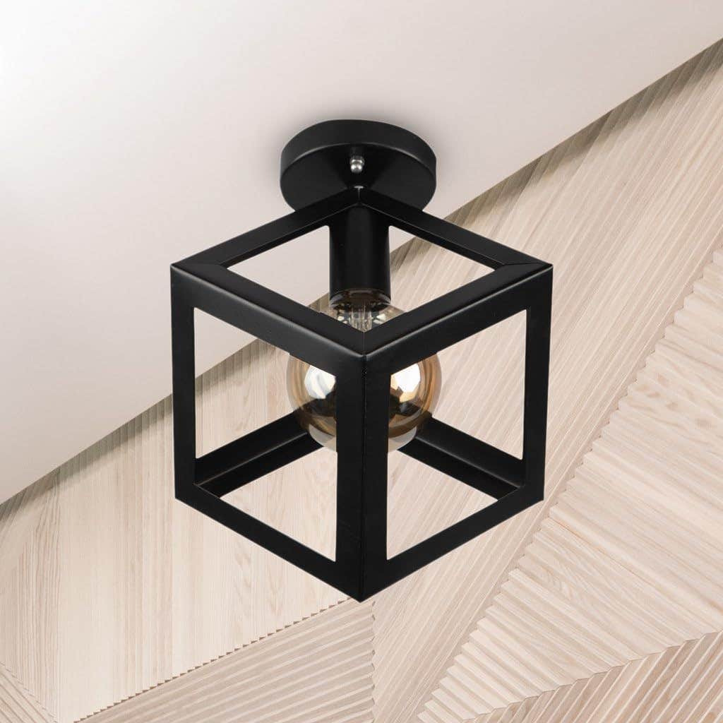 Elegant metal ceiling light from Mishkat Lighting, 30x22 cm - Black