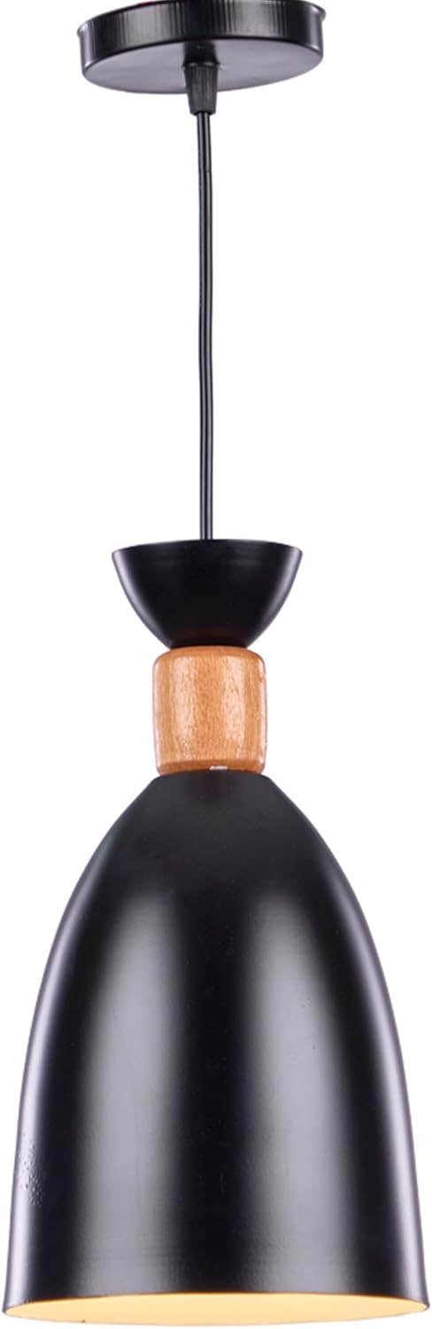 Modern Black Single-Bulb Pendant Light Fixture - Aluminum - Semi Flush Mount - Mishkah Lighting