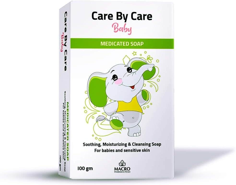 Macro Care Baby Medicated Soap 100gm - Moisturizing, Zinc Oxide, Glycerin