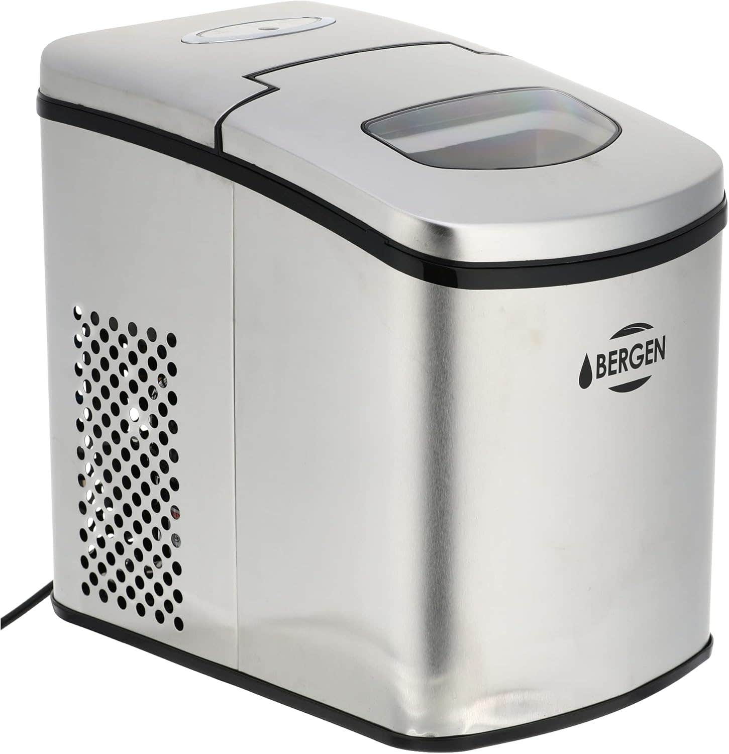 BERGEN ZB-18 SS Stainless Steel Ice Maker with LED Indicator - Silver
