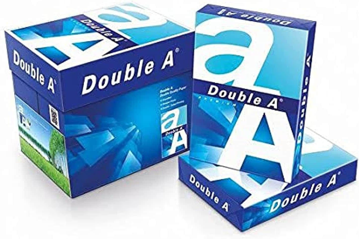 Double A A4 80gsm Blue Copy Paper - Smooth Finish - 80 Sheets