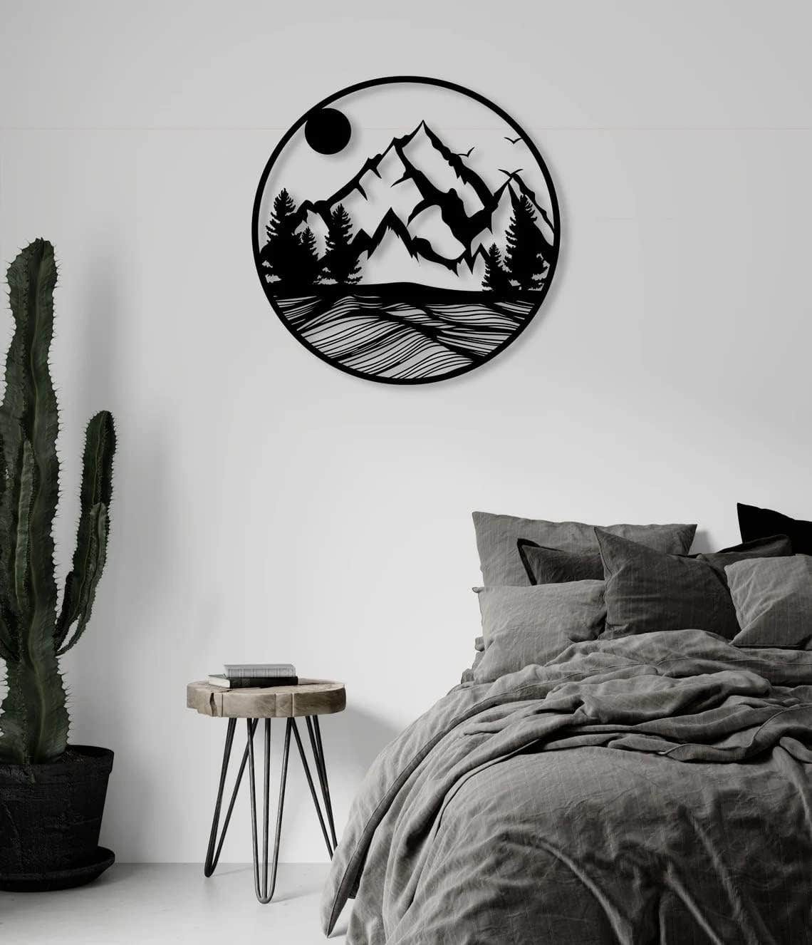 Home Gallery Nature Forest Silhouette Wall Art - Wood - 60x60