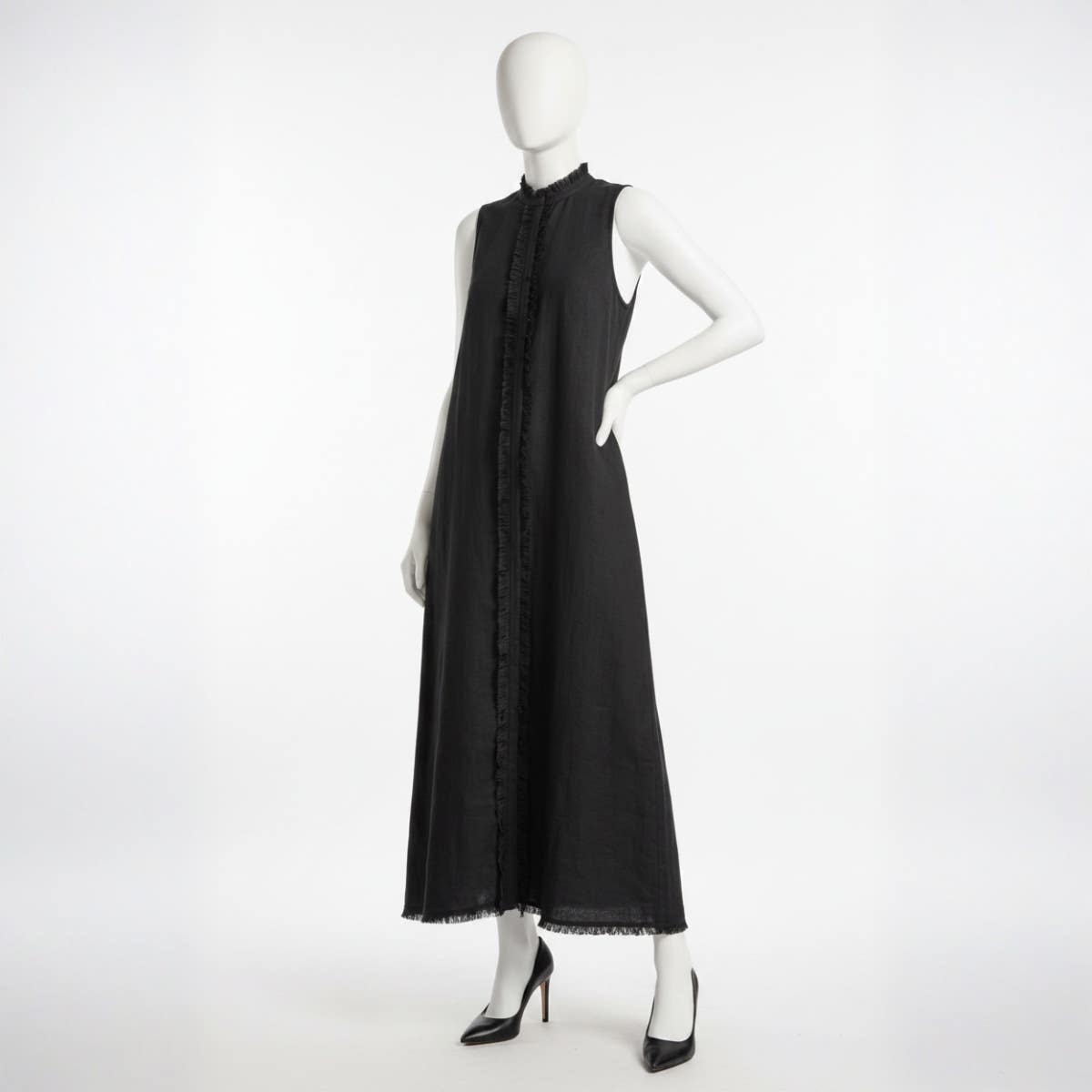 Frayed-Edge Lounge Dress