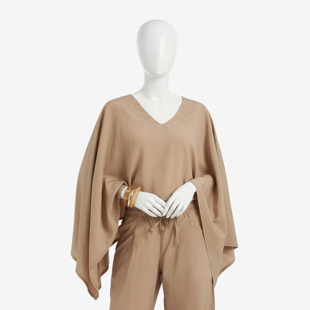 V-Neck Asymmetrical Poncho