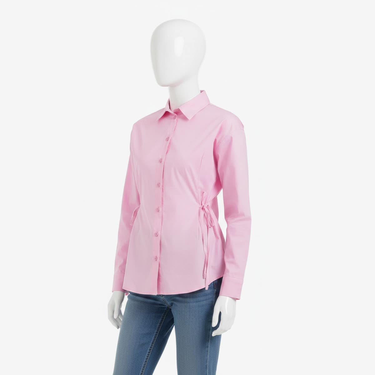 Carinawear Cinched Side-Tie Poplin Shirt | Adjustable Ties | Everyday Elegance