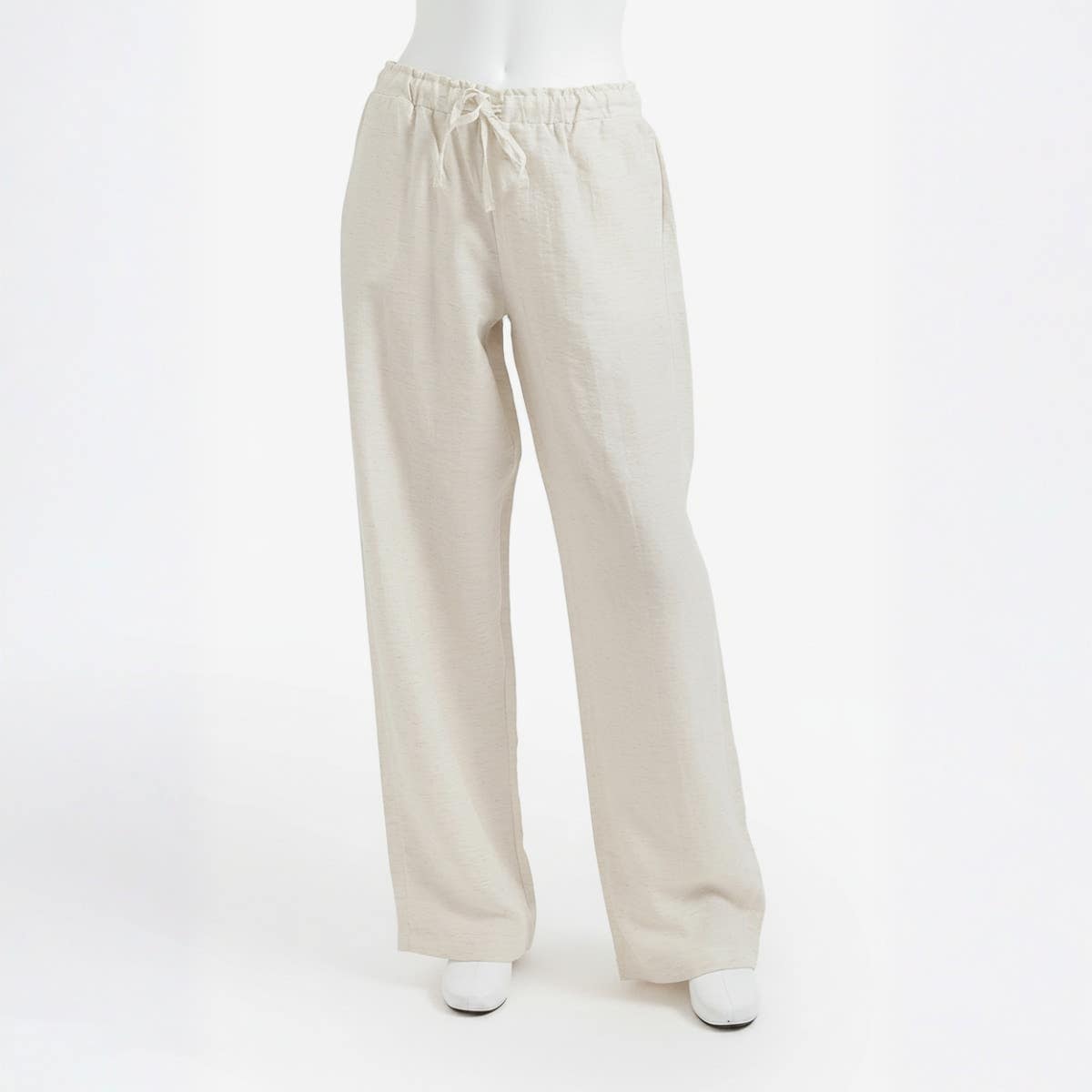 Wide-Leg Drawstring Pants