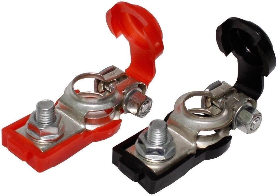 Battery Terminal Cable Connectors, Red and Black
