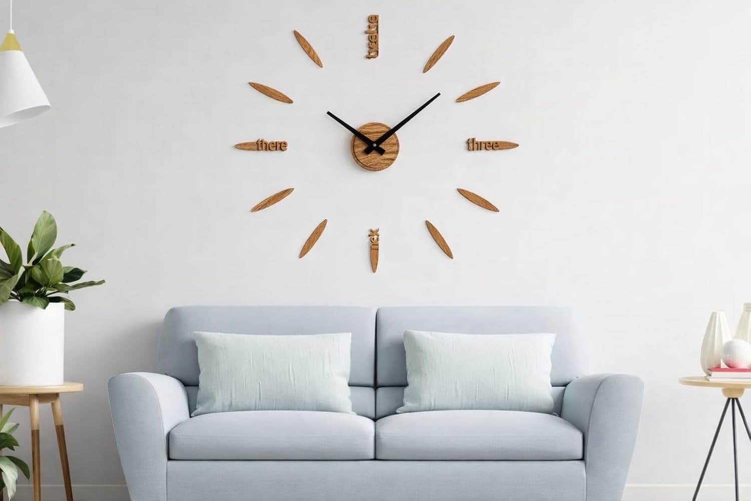 Home Gallery 3D Wood Wall Clock - Creative Brown - 80 cm