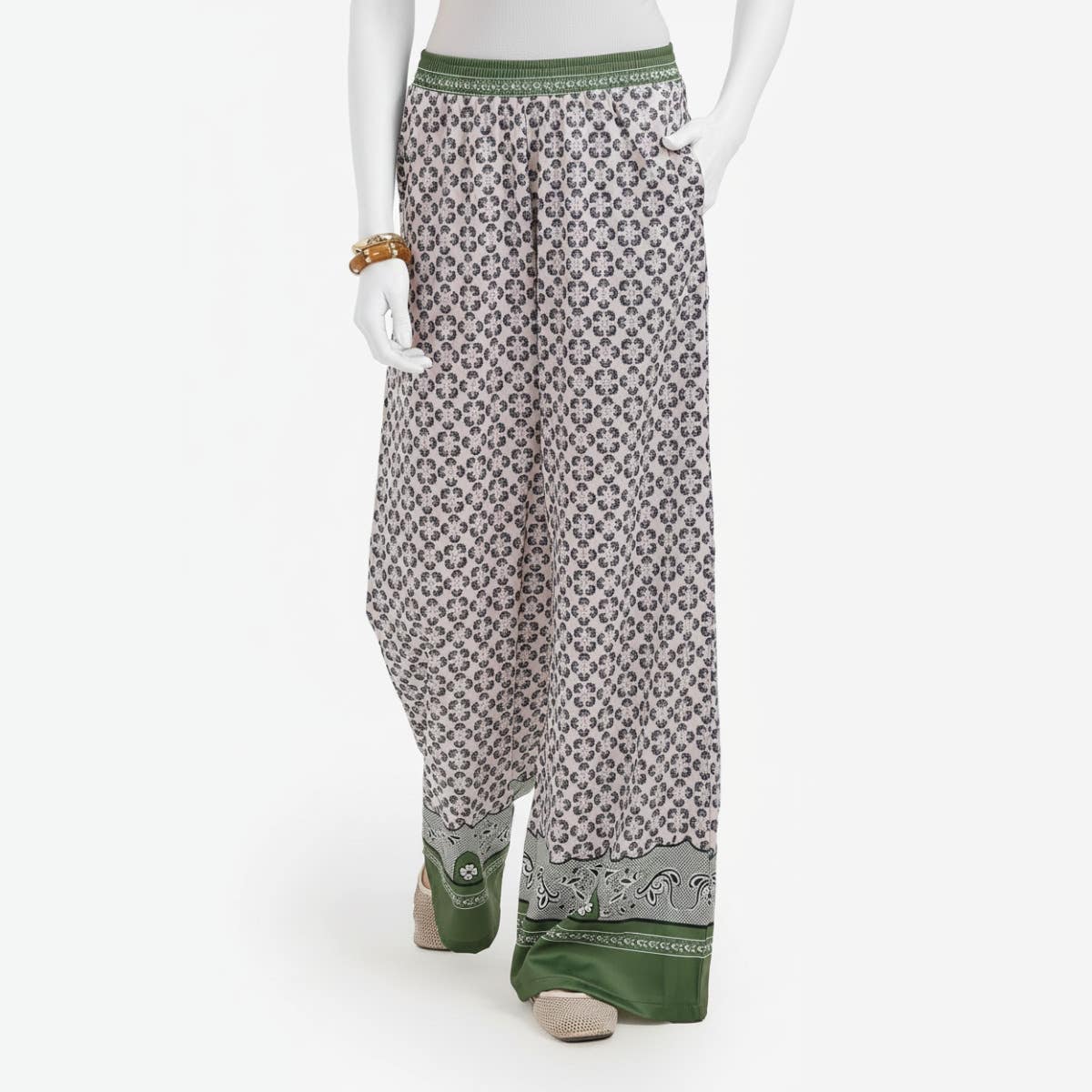 Printed Wide Leg Pants