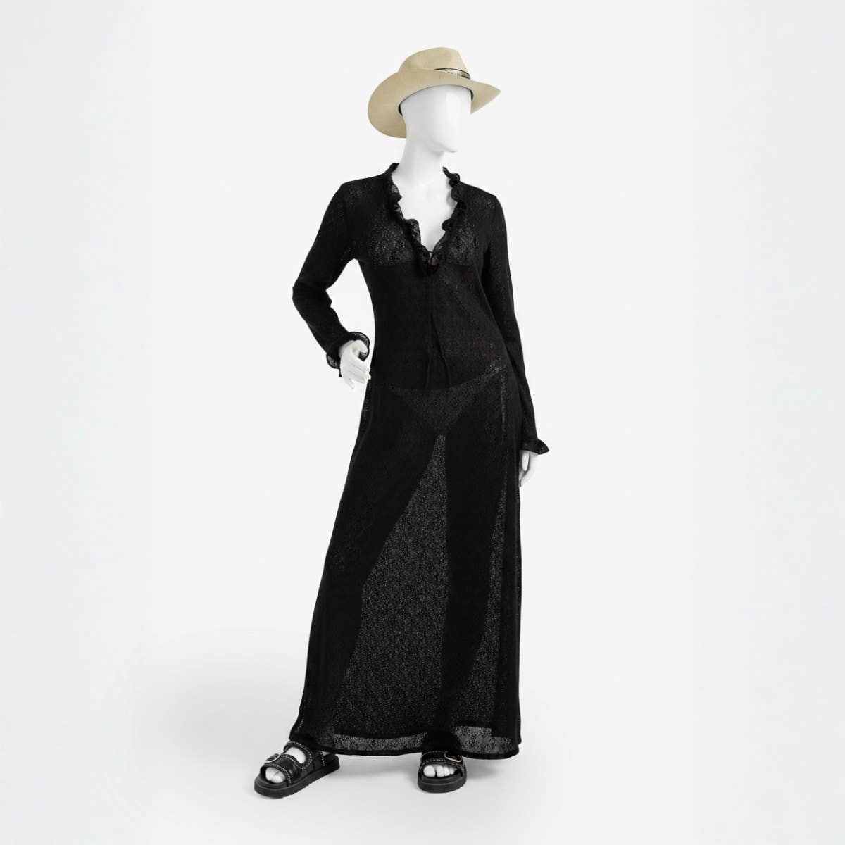 Ruffle-Trimmed Beach Dress