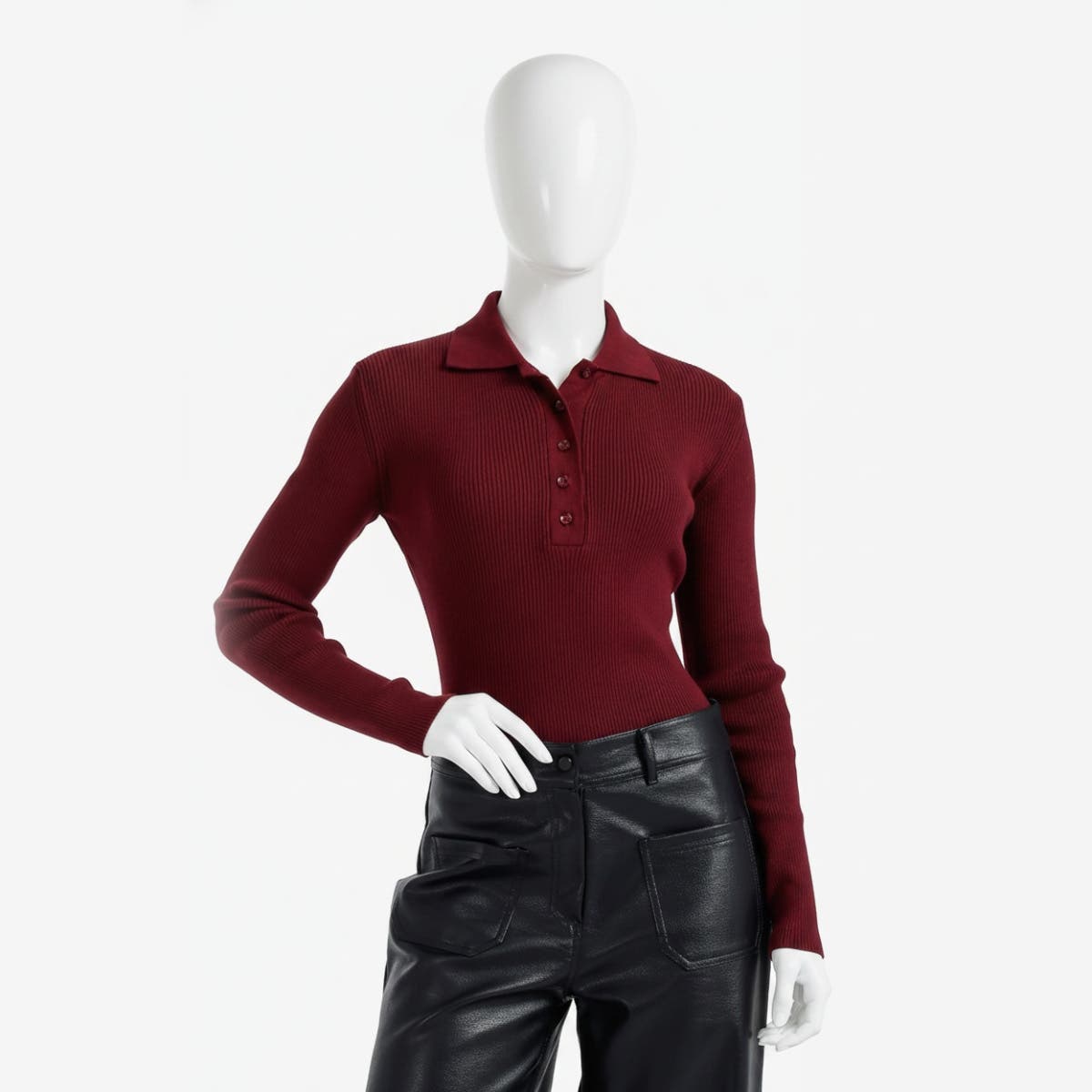 Slim Fit Ribbed Pullover