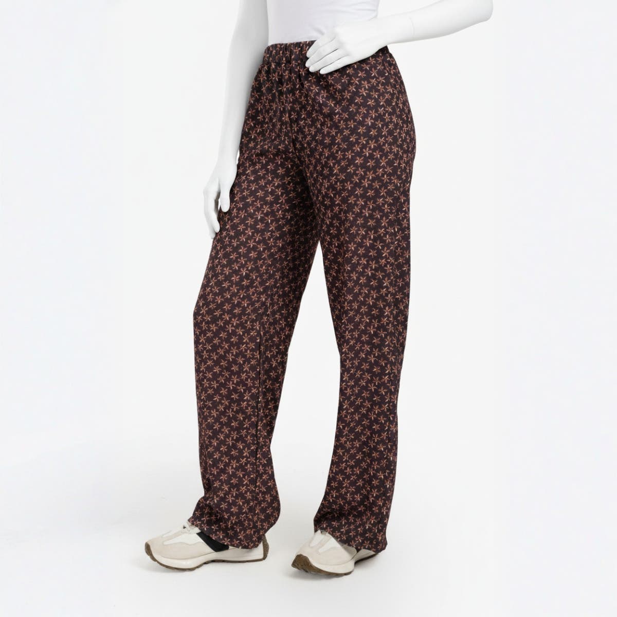 Printed Wide-Leg Pants