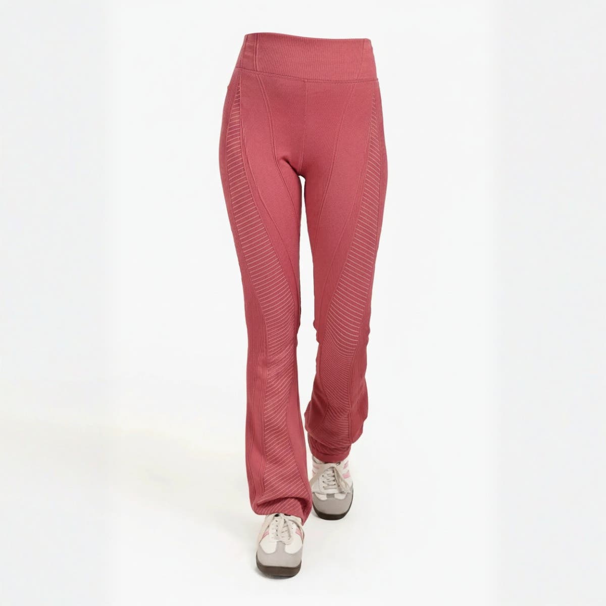 Textured High-Waist Sports Pants