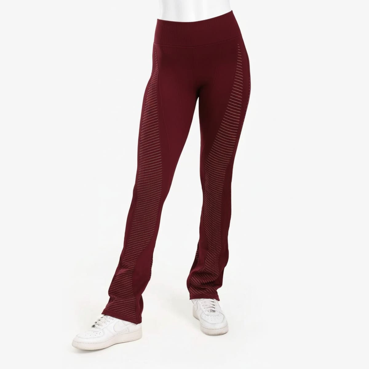 Textured High-Waist Sports Pants