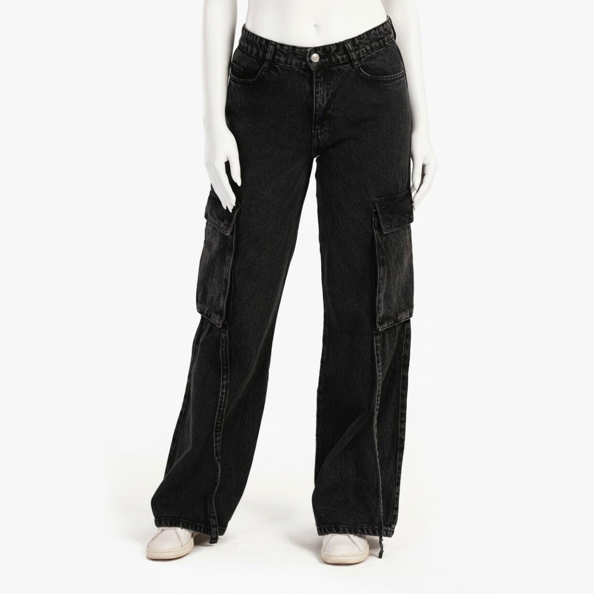 Dark Grey Cargo Jeans