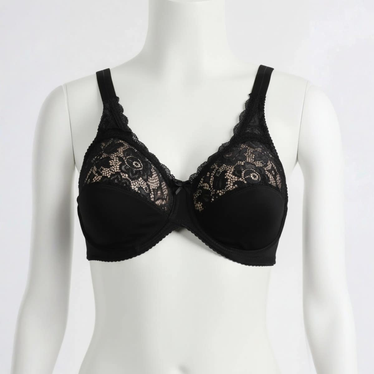 Carinawear Lace Detail Wired Bra | Supportive Natural Shape