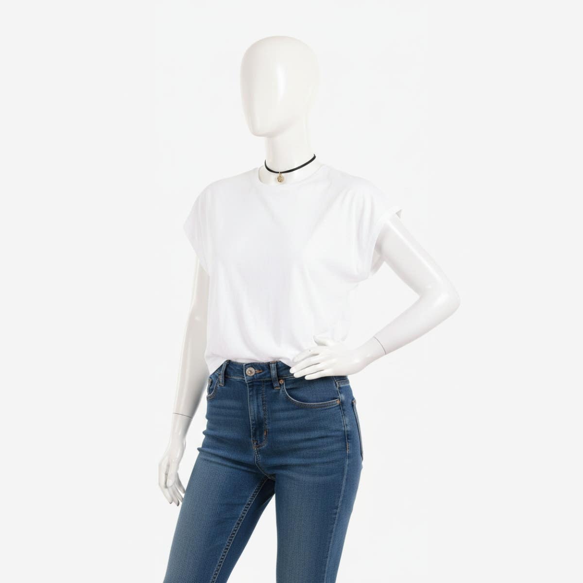 Carinawear Basic Cotton T-Shirt | Solid Pattern, Round Neck, Short Sleeves