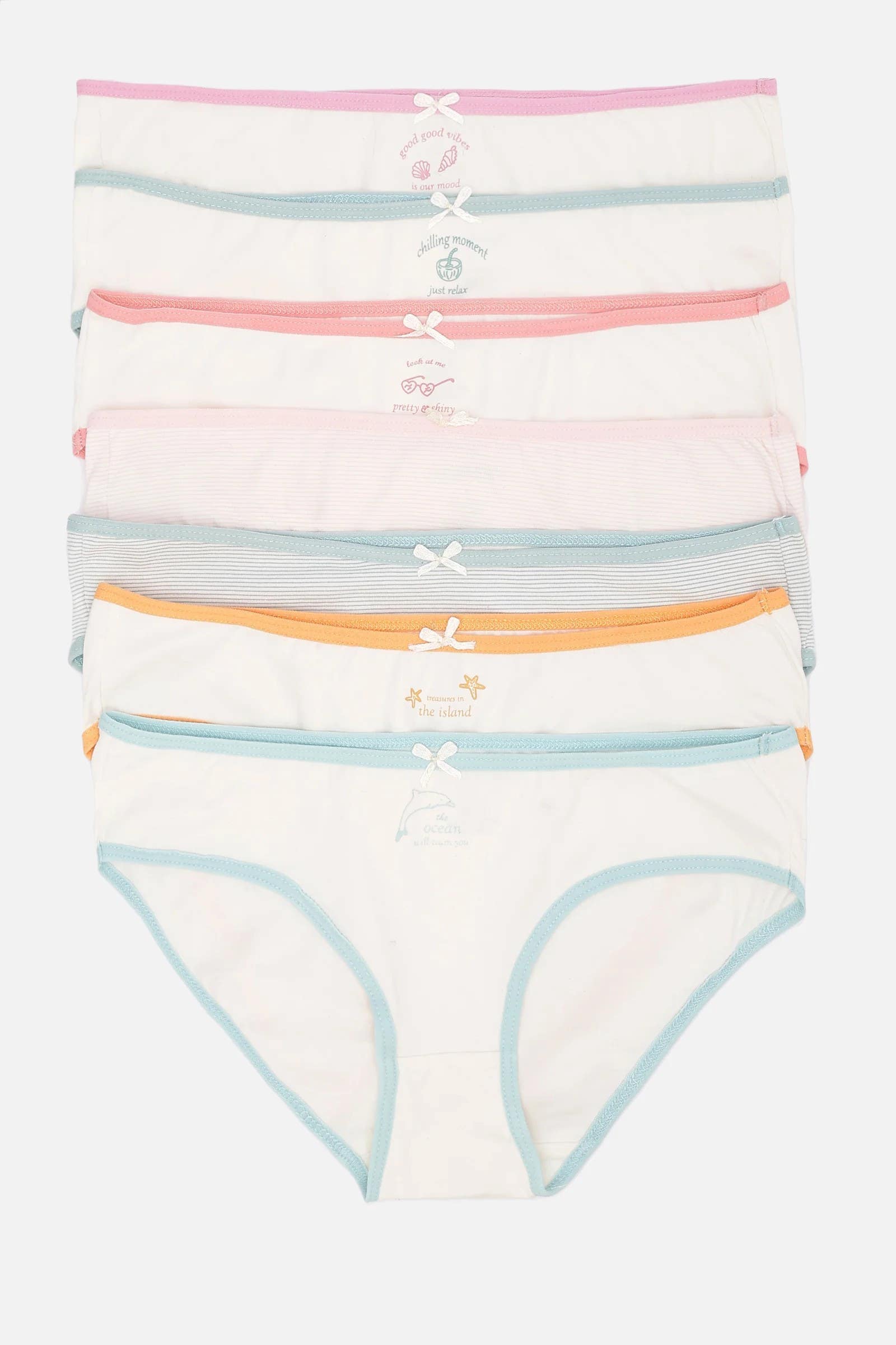 Pack of 7 Colored Bikini Panties