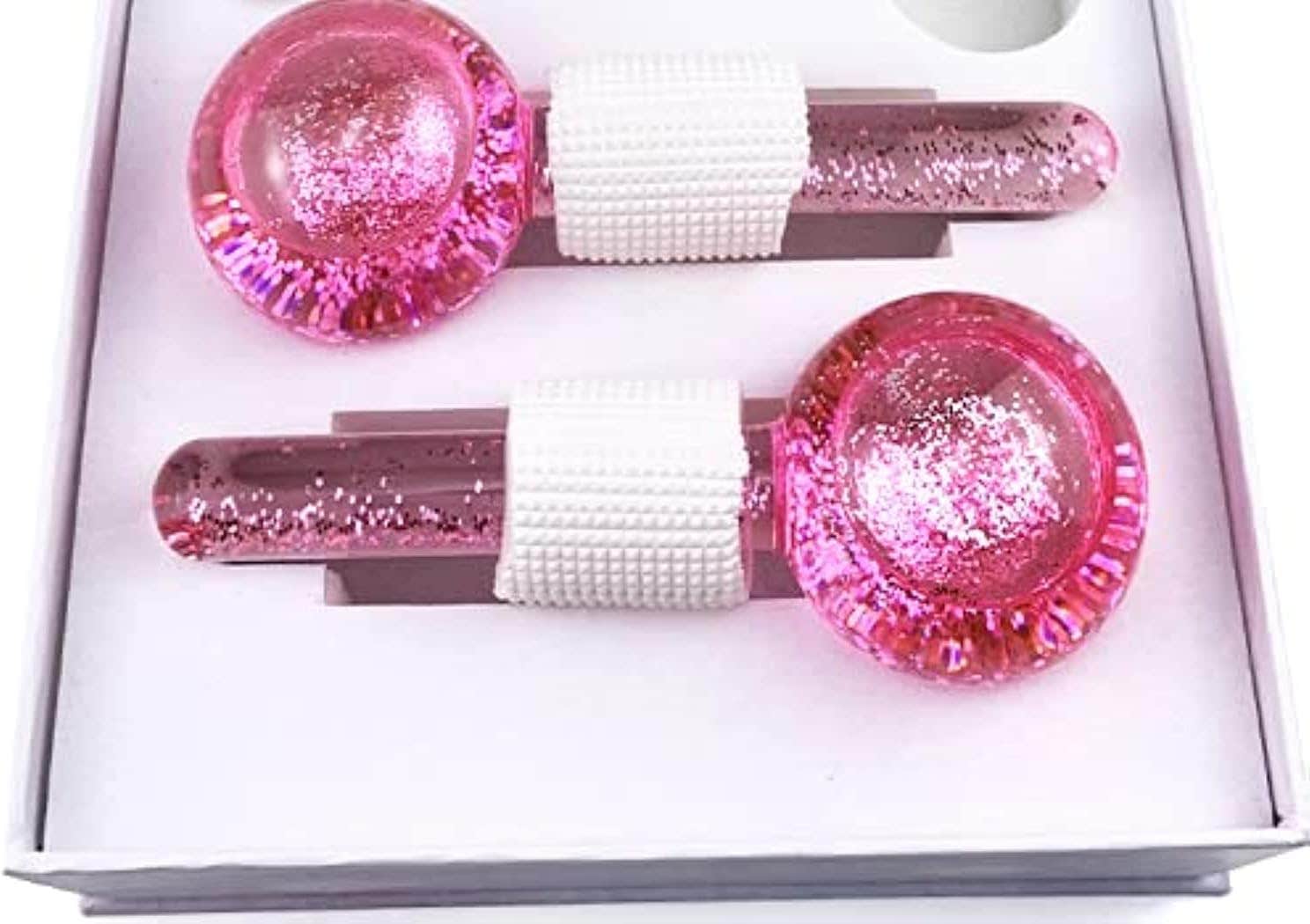 Pheobe Facial Ice Globes, Cold massage rollers, Enhances circulation, reduces puffiness and dark circles under the eyes