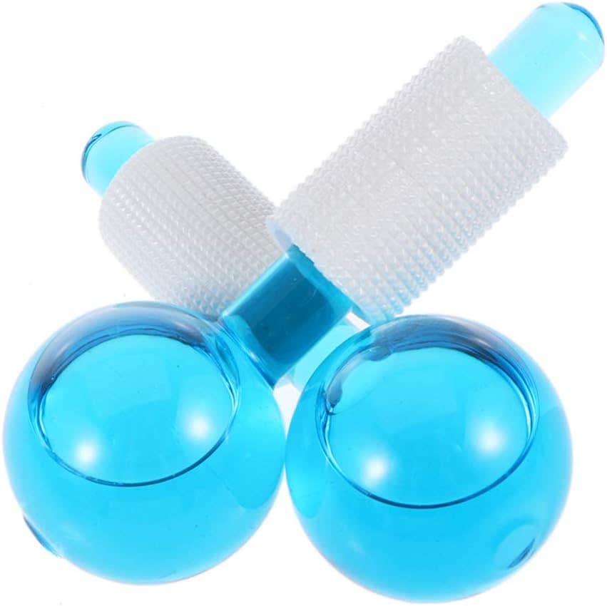 SUPVOX 2pcs Cool Roller Balls Magic Globes Ice Roller Cold Facial Massager for Redness Soothing Sinus Relief