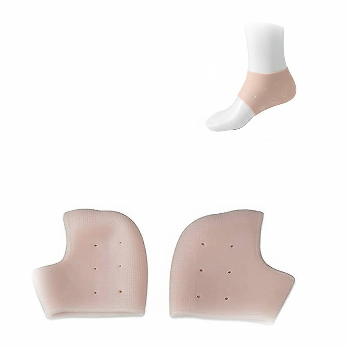 2PCS Silicone protective sleeve Insoles Pain Relief Feet foot care for shoes feet brace & support foot high heel protection 1 Pair Heel Socks Soft Heel Sleeves Socks for Cracked Feet