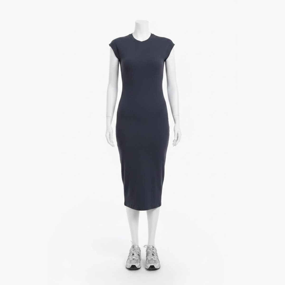 Ribbed Cotton Slim Fit Dress