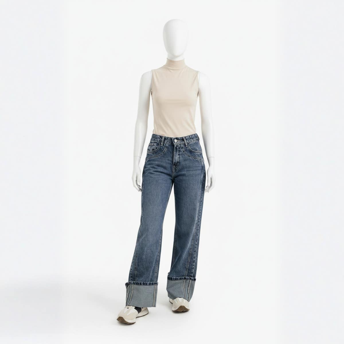 Sleeveless High Neck Top
