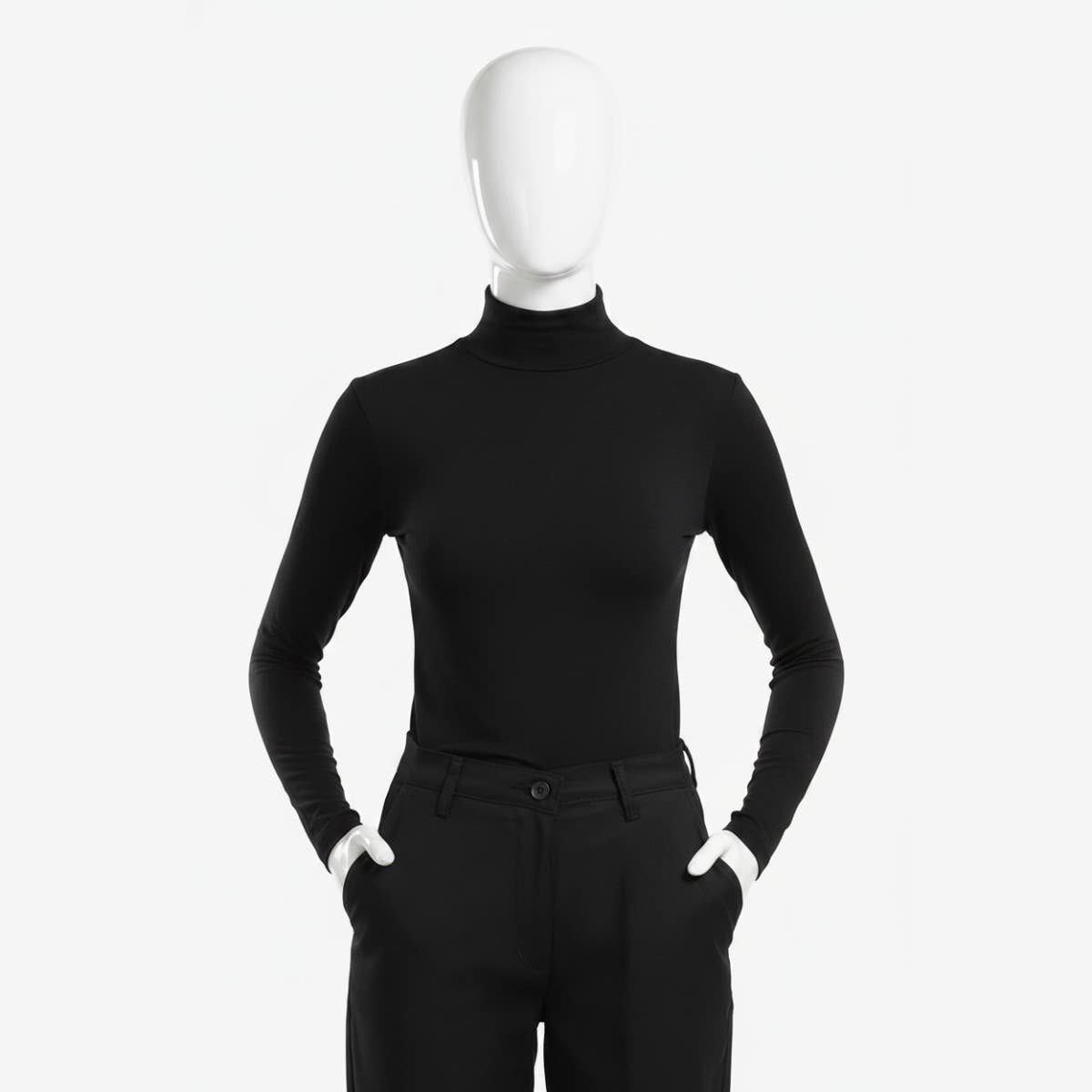 Slim Fit High-Neck Top