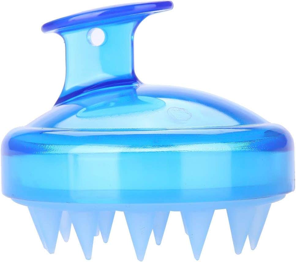 5 Colors Hair Massage Brush, Handheld Groove Shampoo Scalp Shower Comb, Bathing Washing Hair Massage Massager Brush for Head Skin Cleaning Care Deep Hair Cleaning and Head Muscle Relaxing(Blue)