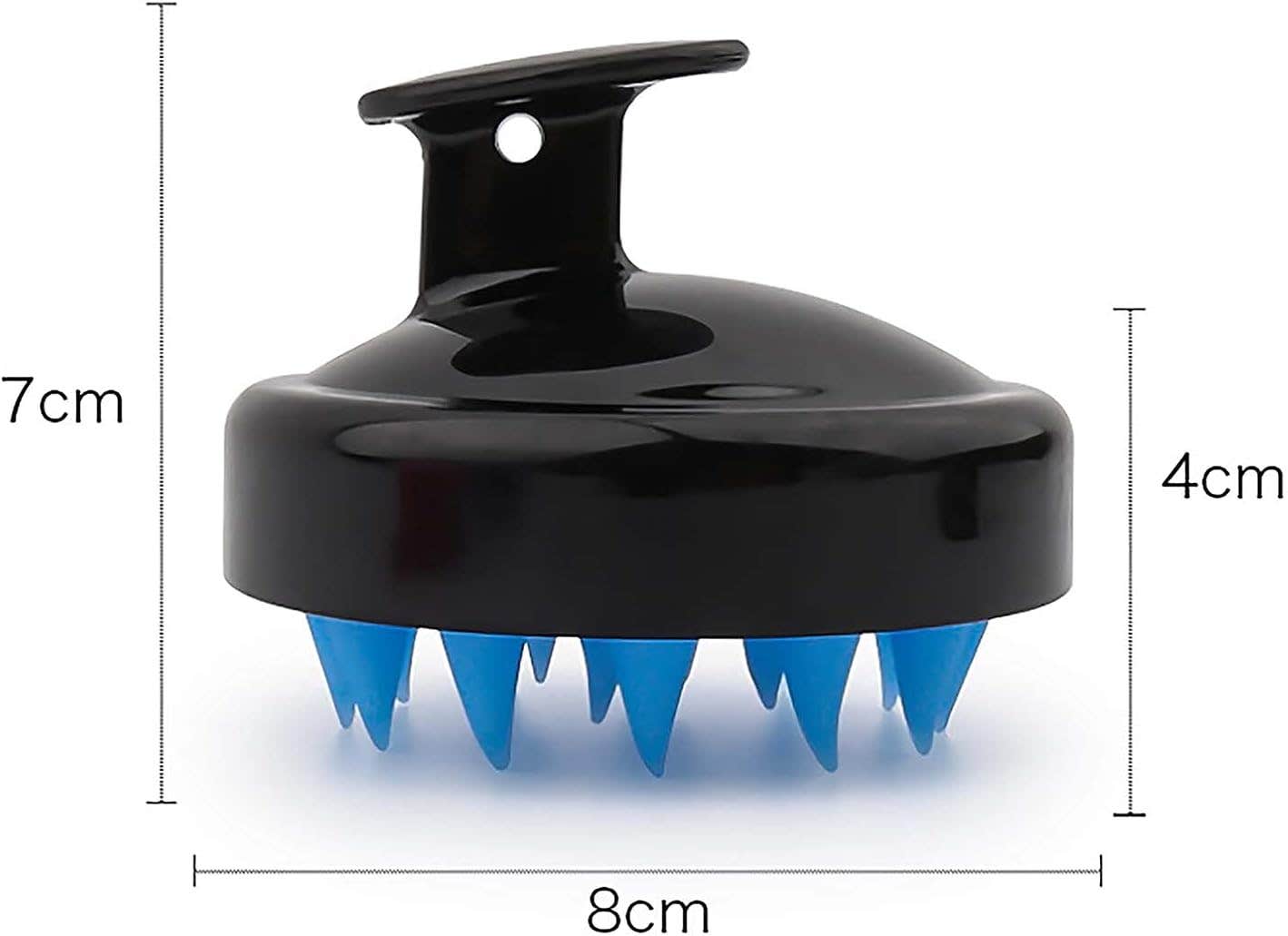 KASTWAVE Hair Scalp Massager Shampoo Brush, Soft Silicone Head Scrubber, Extra Long Brush Hair Dry and Wet Scalp Dandruff Shower Brush, Shampoo Massager Brush Scalp and Rejuvenating Black