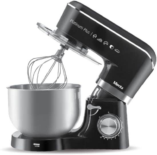 Mienta Kitchen Stand Mixer 1300W 5.5L Stainless Steel Black